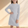 Girls’ Long-Sleeve Elegant Winter Dresses