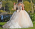 Kids Girls Backless Tutu Wedding Party Dresses with Long Train childrensterritory