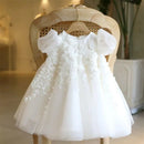 Little Girls Floral Embroidery-Tiered Princess Dress childrensterritory