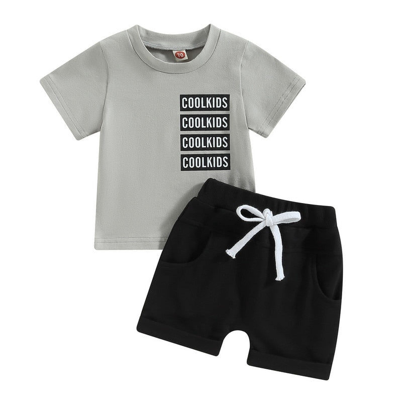 Baby Boys Short Sleeve Tops and Shorts Set for Summer childrensterritory