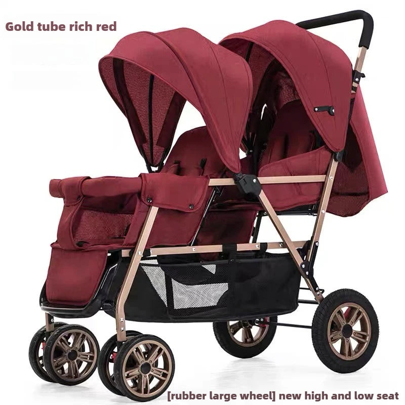 Lightweight Front &amp; Back Seats Baby Pushchair