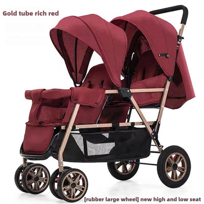 Lightweight Front &amp; Back Seats Baby Pushchair