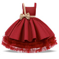 Kids Girls Sequins Bow Tutu Princess Dress for Birthday Party