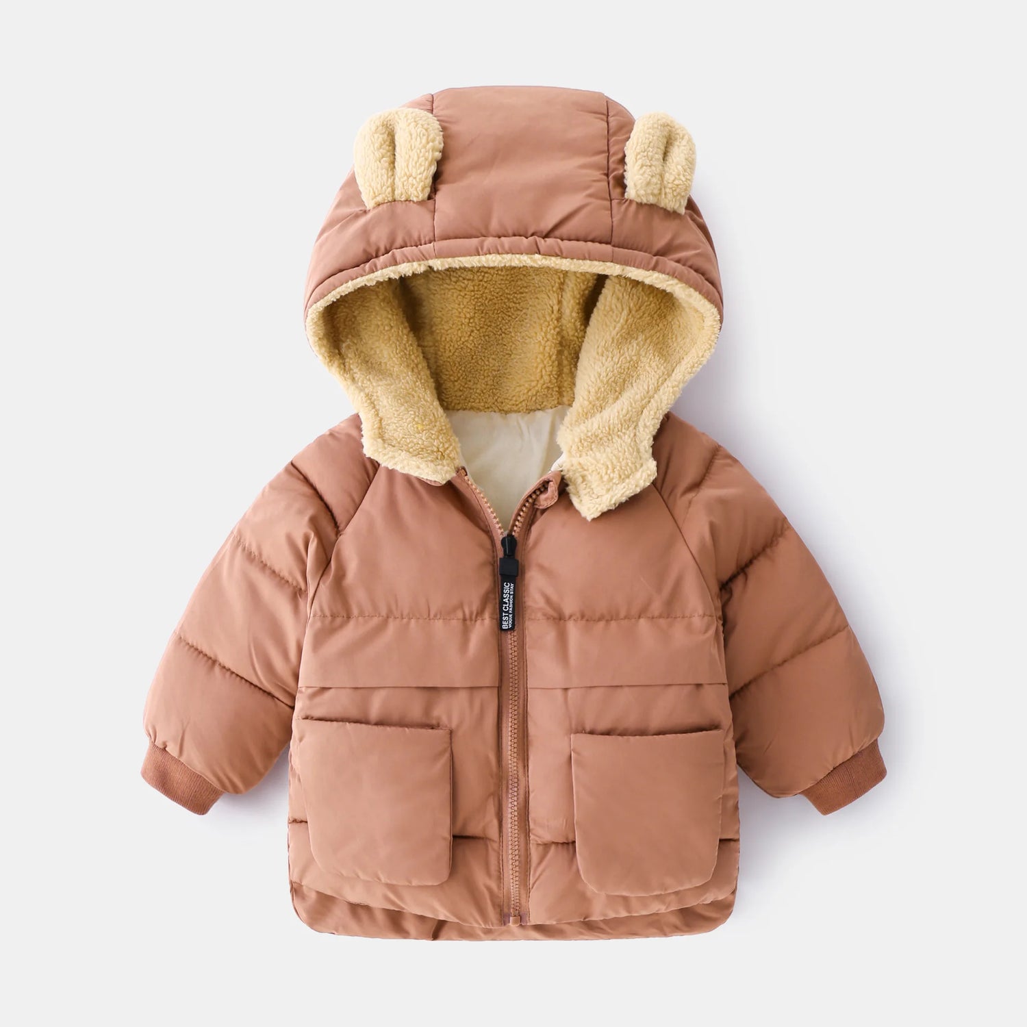 Kids’ Long-Sleeve Stylish Puffer Winter Jacket childrensterritory