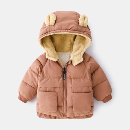 Kids’ Long-Sleeve Stylish Puffer Winter Jacket childrensterritory