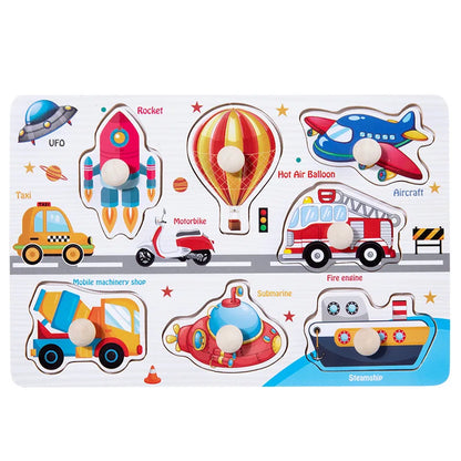 Kids Shape Matching Wooden Puzzle Educational Toys childrensterritory