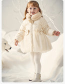 Kids Girls Puffy Antibacterial Down Jacket for Winter Party childrensterritory
