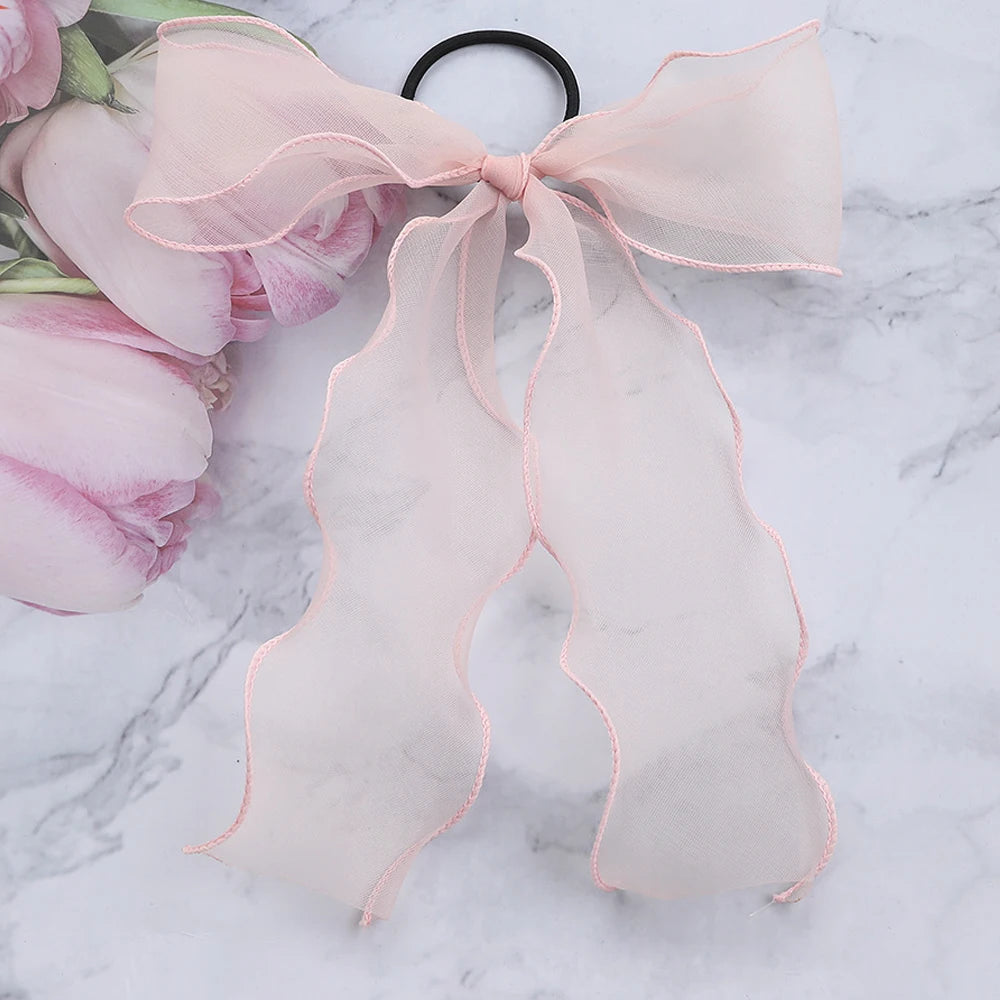Lace Hair Rope Girls Streamer Elastic Hair Bands