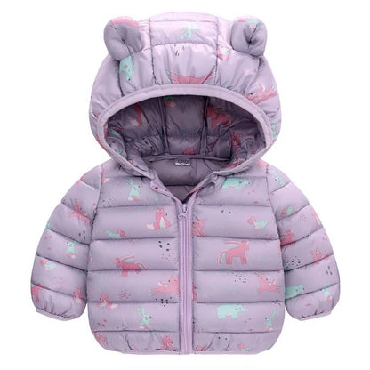 Baby Kids Cartoon Design Puffer Winter Jacket childrensterritory