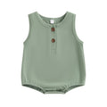Solid Color Sleeveless Baby Girls Boys Summer Bodysuit childrensterritory
