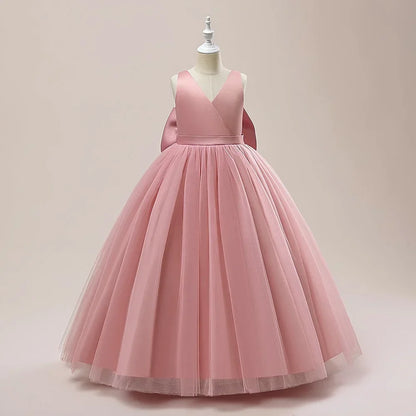 A-Line Back Big Bow First Communion Dresses for Girls