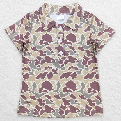 Kids Stylish Printed Boys Short Sleeves Polo T-Shirts for Summer childrensterritory