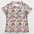 Kids Stylish Printed Boys Short Sleeves Polo T-Shirts for Summer childrensterritory