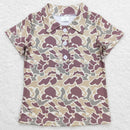 Kids Stylish Printed Boys Short Sleeves Polo T-Shirts for Summer childrensterritory