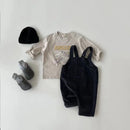 Solid Corduroy Suspender Rompers for Baby Boys and Girls childrensterritory