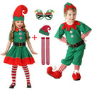 Kids Green Elf Santa Costume for Carnival Party childrensterritory