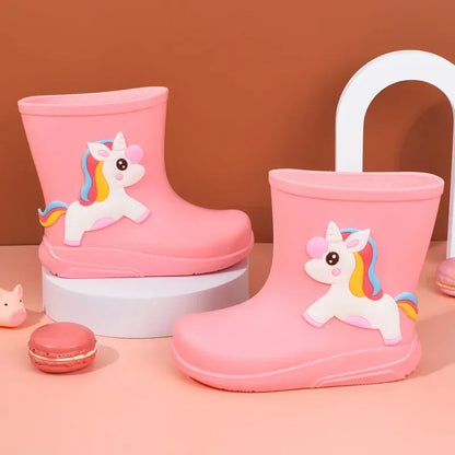 Non-slip Cartoon Dinosaur Design Children Rain Boots