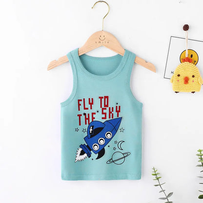 Kids Cotton Multiple Styles Camisole Vests For Summer childrensterritory