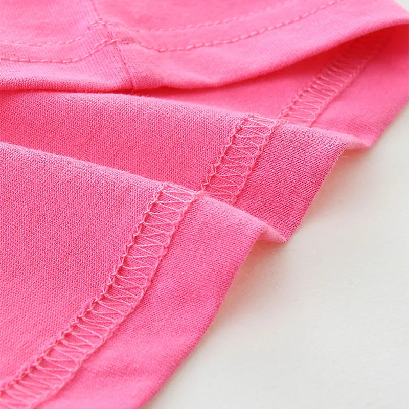 Little Girls Cartoon Hearts Rainbow Design Cotton T-shirt