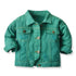 Candy Color Unhooded Denim Jacket for Little Boys Girls childrensterritory