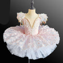 Kids Girls Sequins Tassel Modern Ballet Leotard Tutu Dresses childrensterritory