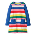 Long-Sleeved Printed Summer Dresses For Girls childrensterritory