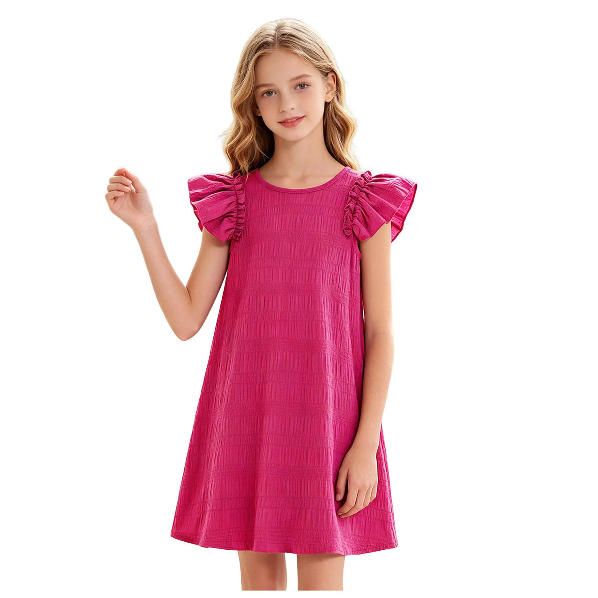 Girls Flying Sleeves Casual Daily Dresses for Summer