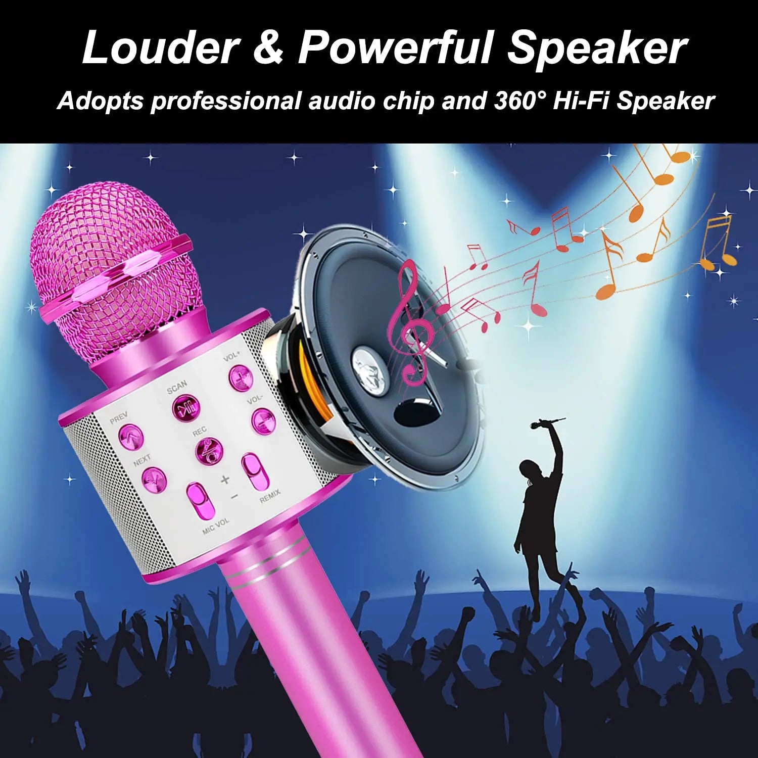 Kids Fun Wireless Bluetooth Microphone for Music and Karaoke childrensterritory