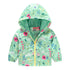 Kids Girls Colorful Cartoon Prints Windproof Hooded Jackets childrensterritory
