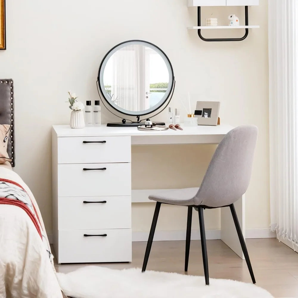 Modern Executive Desk with 4 Storage Drawers