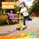 Kids Folding & Adjustable Toy Scooter w/LED Flashing Wheels