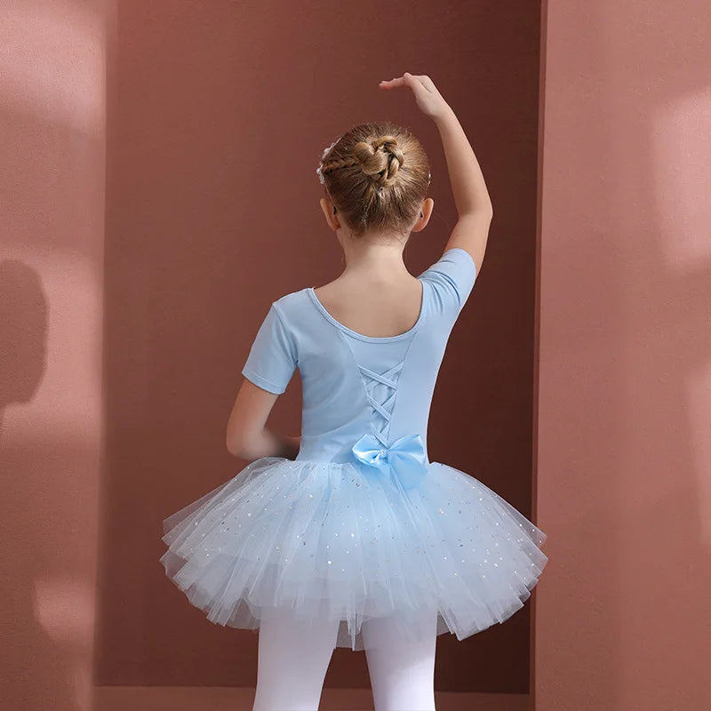 Girls Tulle Bowknot Design Ballet Dancewear/Gymnastics Leotard childrensterritory