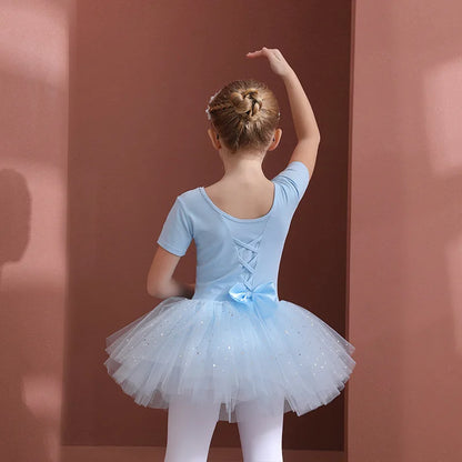 Girls Tulle Bowknot Design Ballet Dancewear/Gymnastics Leotard childrensterritory