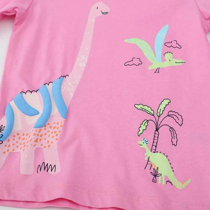 Little Girls Long Sleeves Cartoon Design Autumn Tops childrensterritory