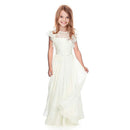 Lace Design Floor Length Girls Pageant Gowns childrensterritory