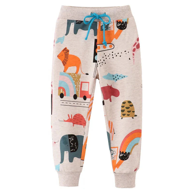 Kids Boys Full Length Animals Print Sweatpants