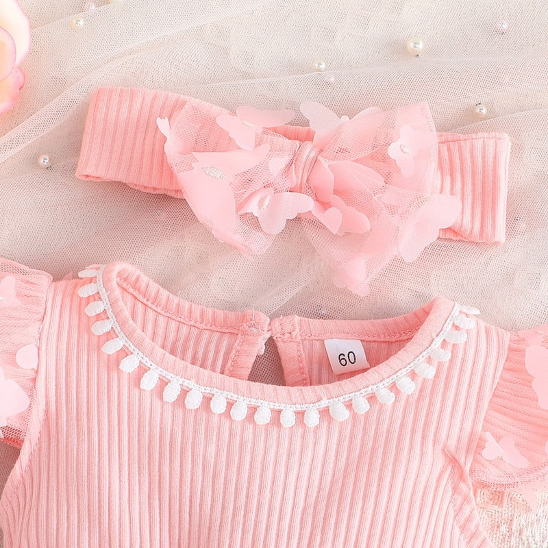 Baby Girl Butterfly Design Tulle Formal Princess Dresses childrensterritory