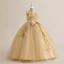 Elegant Bridesmaid Long Princess Gown For Kids Girls childrensterritory