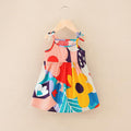 Floral Print Kids Girls Sleeveless Camisole Leisure Dresses childrensterritory