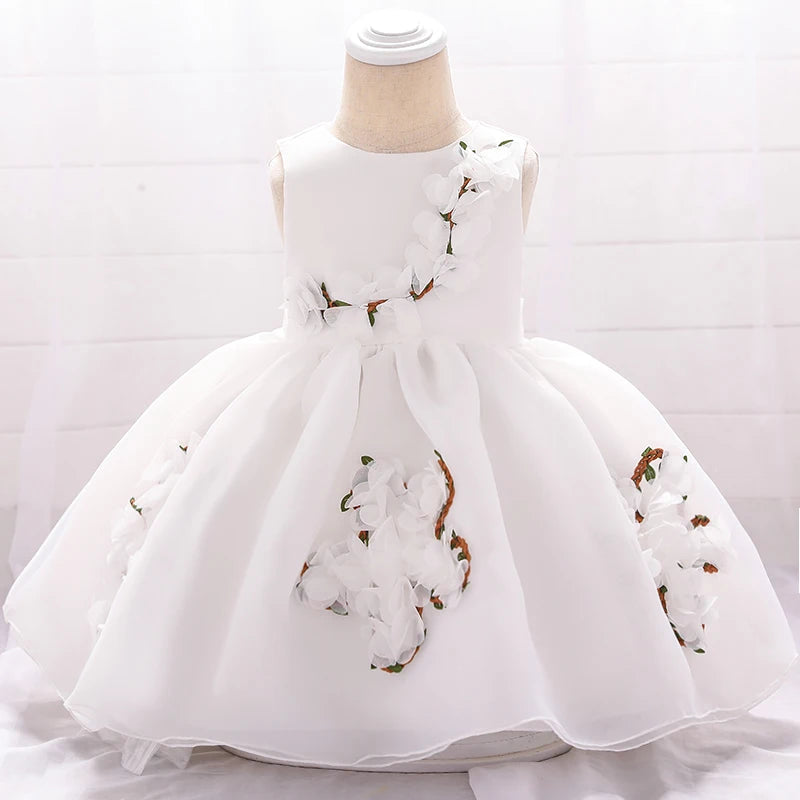 Luxury Flower Design Baby Girl Dresses For Birthday/Wedding childrensterritory