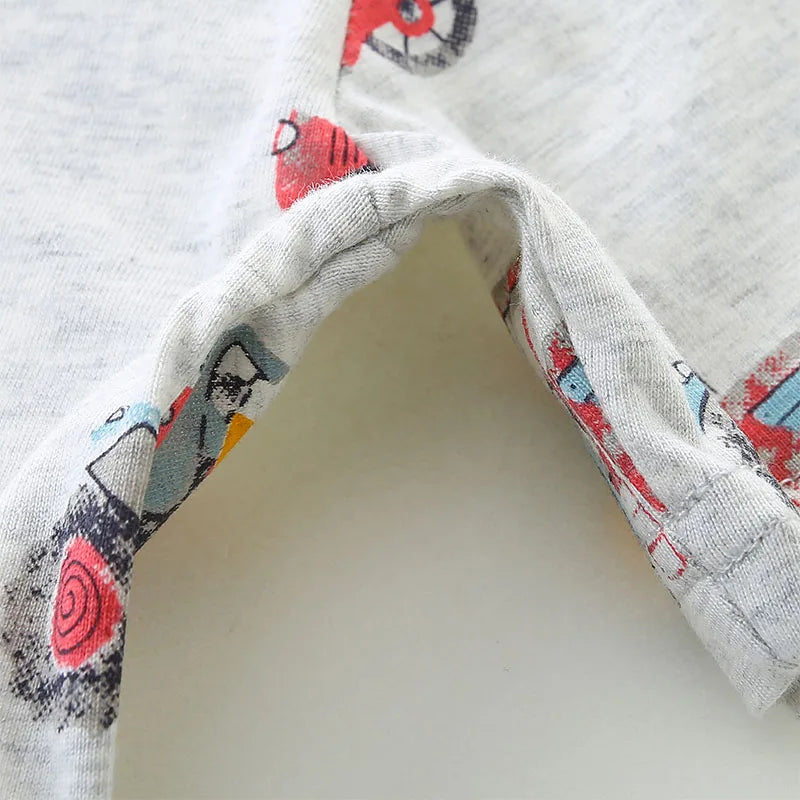 Boys Vehicles Print Casual Summer T-shirt