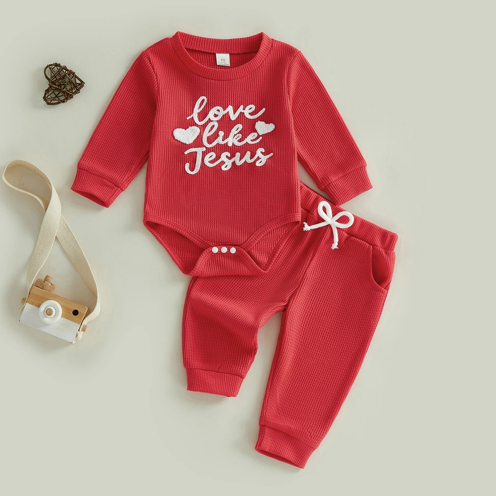 Baby Boys’ Embroidered Winter Casual Outfit Set