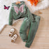Kids Girls Hooded Butterfly Sweater with Long Pants Set childrensterritory