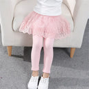 Kids Girls Lace Design Slim Skirt Trousers childrensterritory