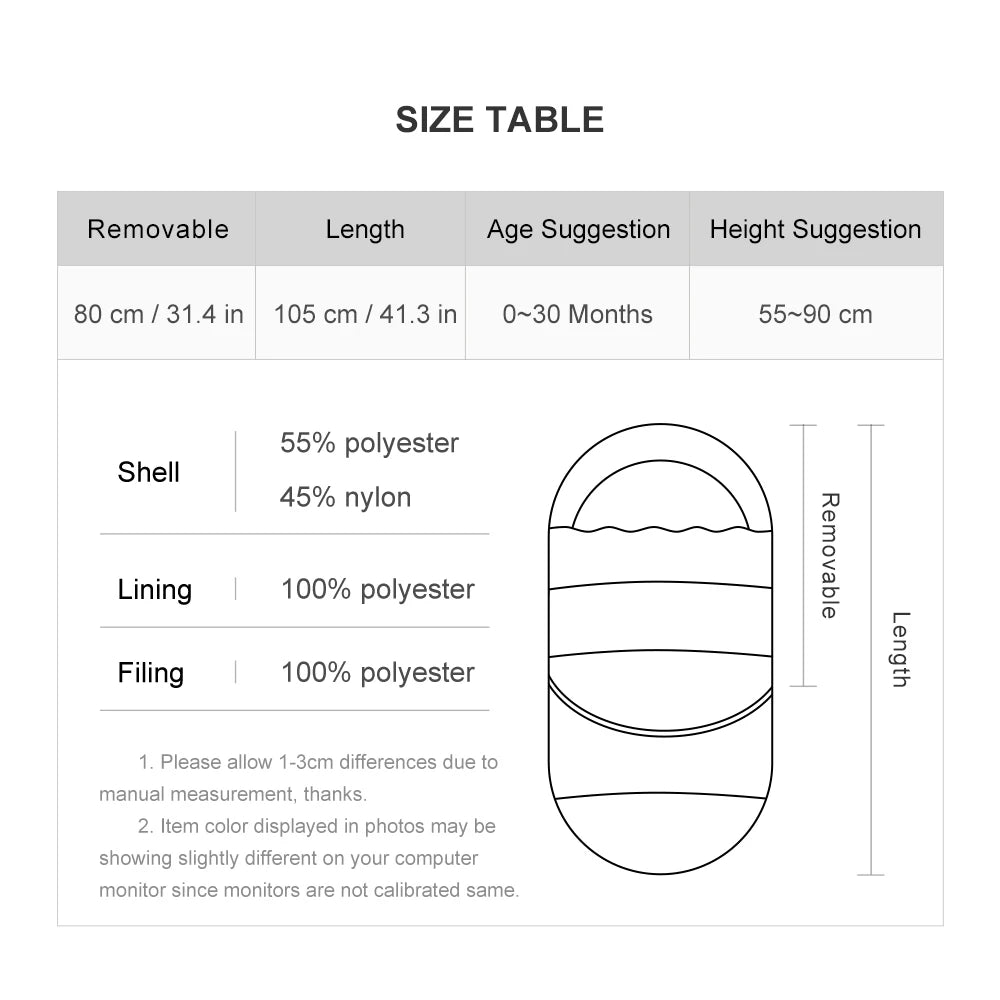 Warm and Thick Baby Stroller Footmuff for the Winter