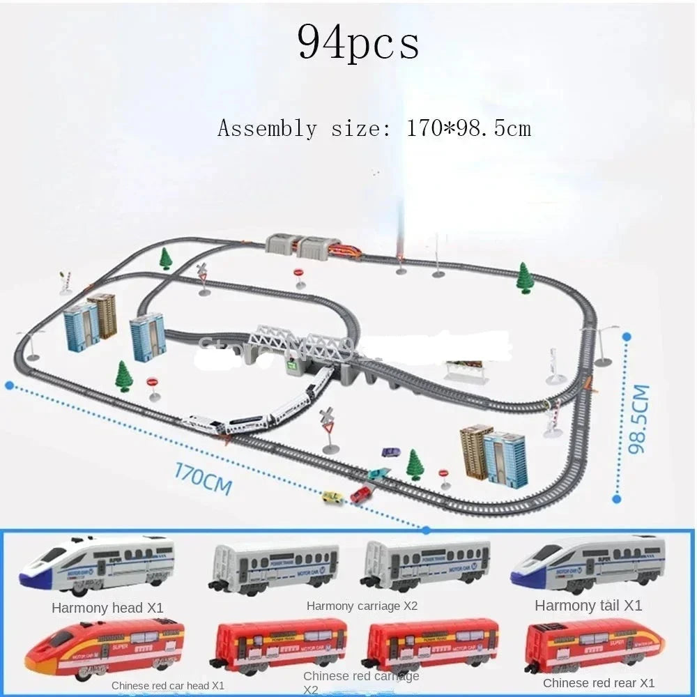 High-Speed Electric Train Model Assembly DIY Set for Kids childrensterritory