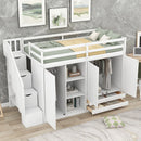 Multipurpose Loft Bed featuring Shelves, Closets, and Storage childrensterritory