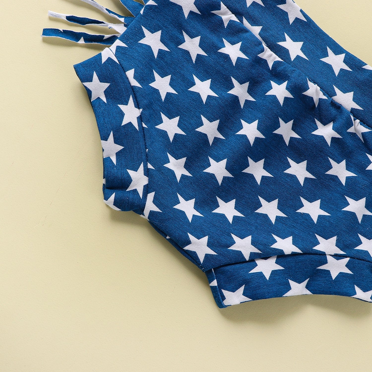 4th of July Baby Girl Outfit Letter Top and Tassel Shorts childrensterritory