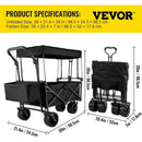 Collapsible Wagon Carts with Removable Canopy