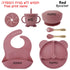 Personalized 6Pcs Toddler Feeding Suction Bowl Silicone Plates Set childrensterritory